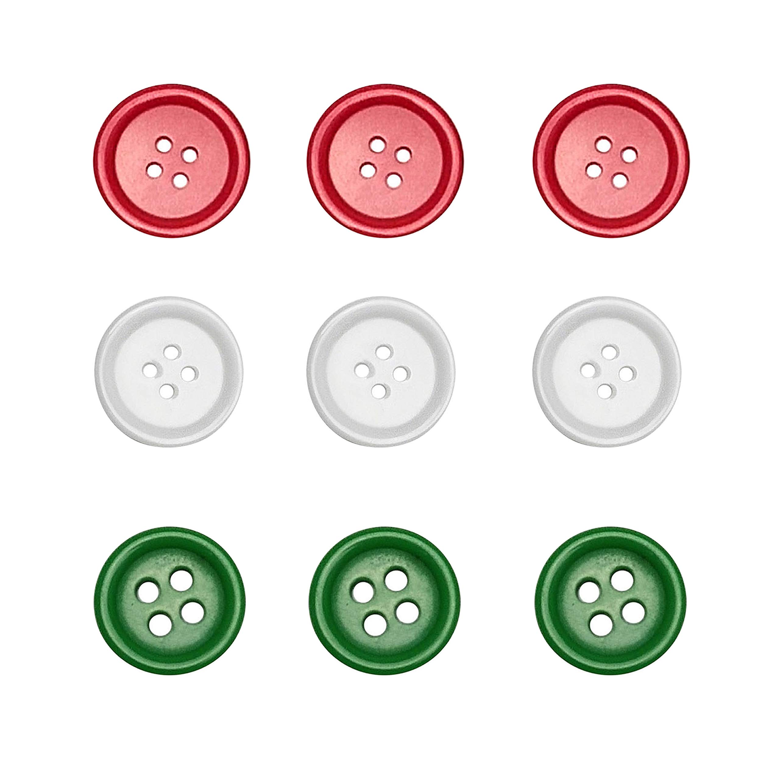 Libiline 100pcs Resin Button Solid Color 4Holes