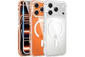 FNTCASE for iPhone 17 Pro-Max Case Clear: Magnetic Transparent Phone Cases with Screen Protector Slim Military Grade Drop Pro