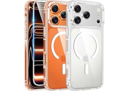 FNTCASE for iPhone 17 Pro-Max Case: Clear Magne...