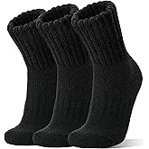 Merino Wool Boot Socks Thermal Winter Warm Thick Cozy Hiking Socks for Men Women 3 Pairs