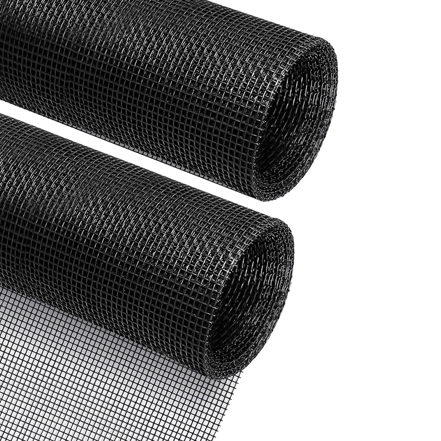 ACEBON Fly Screen Mesh, 120cm x 300cm Washable Insect Mesh, Mosquito Fine Mesh Insect Net for Windows Doors Patio Screen Replace (Pack of 2)
