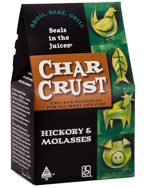 CHAR CRUST DRY-RUB SEASONING, HICKORY AND MOLASSES, 4...