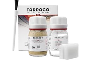 Tarrago Leather Dye Kit with Deglazer and Applicator - Restore & Recolor Shoes, Boots, Purses, Wallets, Jackets, and Furniture - Rich Pigment - 25mL