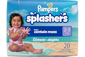 Pampers Splashers Swim Diapers, Size 2-3, Disposable Baby Swim Diapers, 1 Pack (Count of 20)
