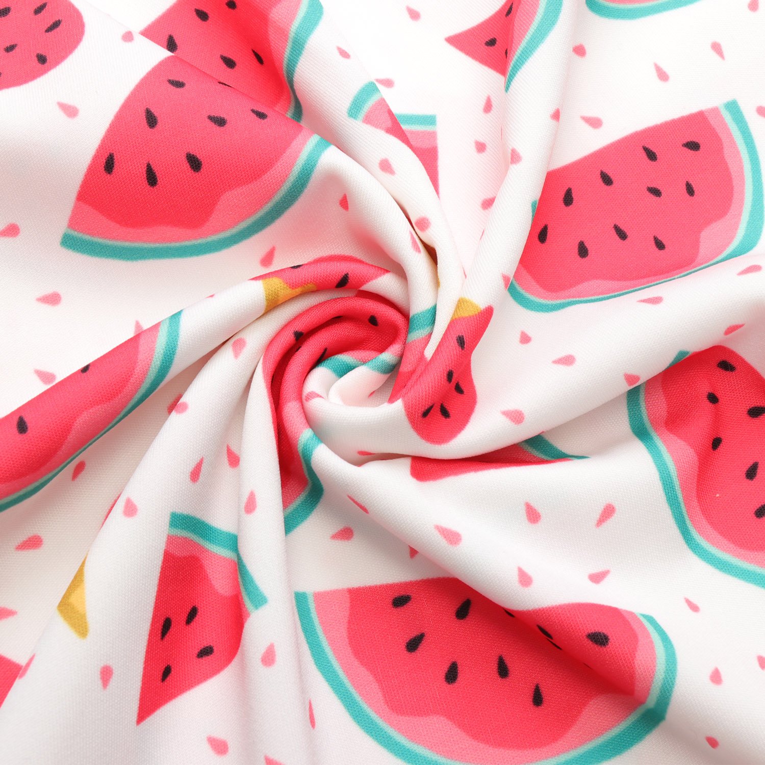 Youngs Girls Print Sleeveless Casusl Crew-Neck Dresses ice Cream Print Skirts Wine red (Watermelon, S)