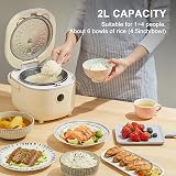 Bear 6-Cup Multifunction Rice Cooker with Steamer Yellow 1-4 People view 4