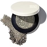 MAKE Beauty Multi-Chromatic Eye Shadow. Metal Reflecting Luminous Foil Finish Creamy, Buildable, Dimensional Long-wear, Crease-proof Powder Eyeshadow, Multichrome Shade - Gravitational, Olive Green