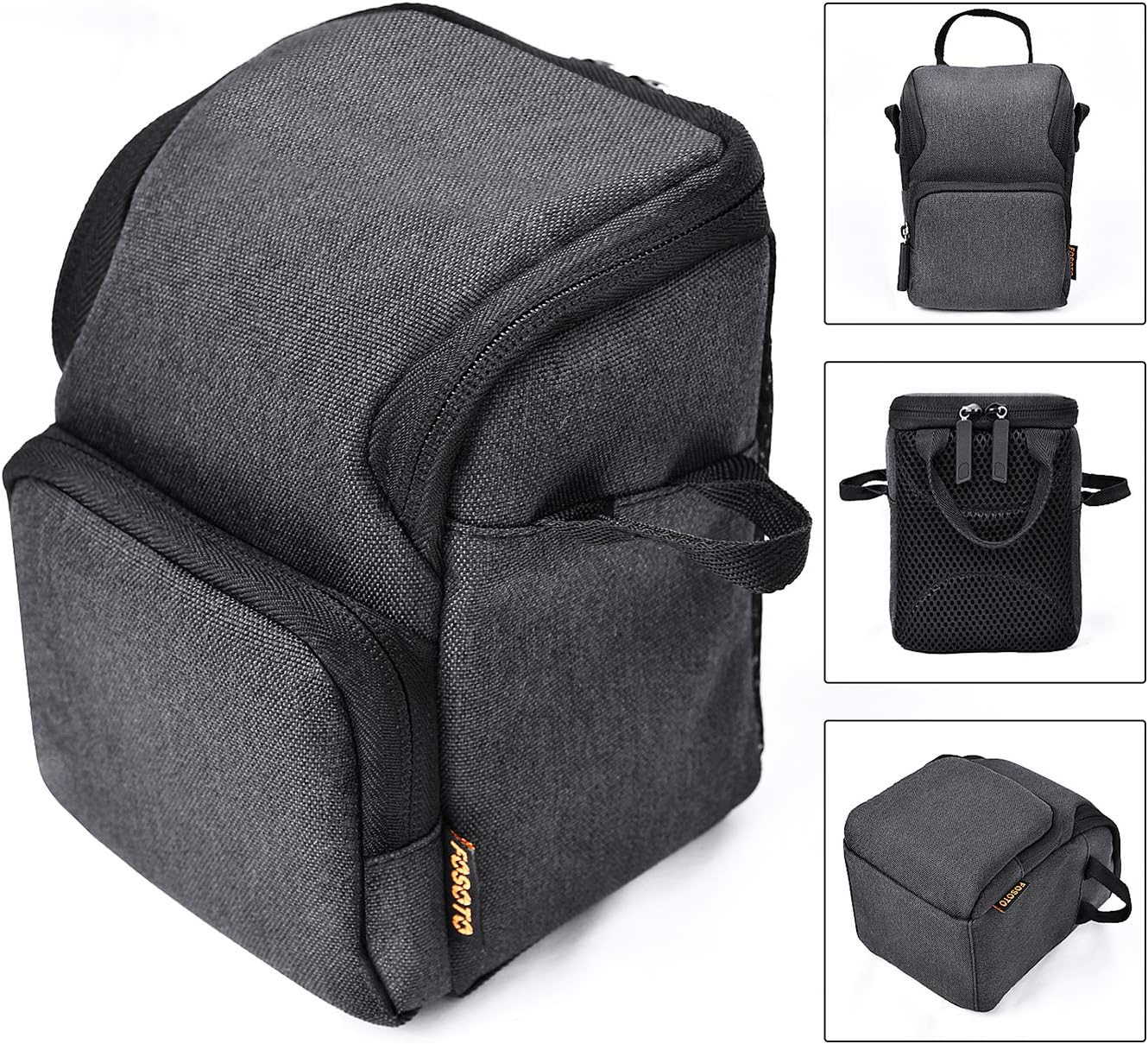 FOSOTO Waterproof Camera Bag Cases Compatible for Canon PowerShot G7X G9X SX740,Nikon A900 A10,Sony RX100 IV A6000,Fujifilm Instax Mini 11 / Mini 9 Travel Camera Bags with Removable Shoulder Strap - Image 3