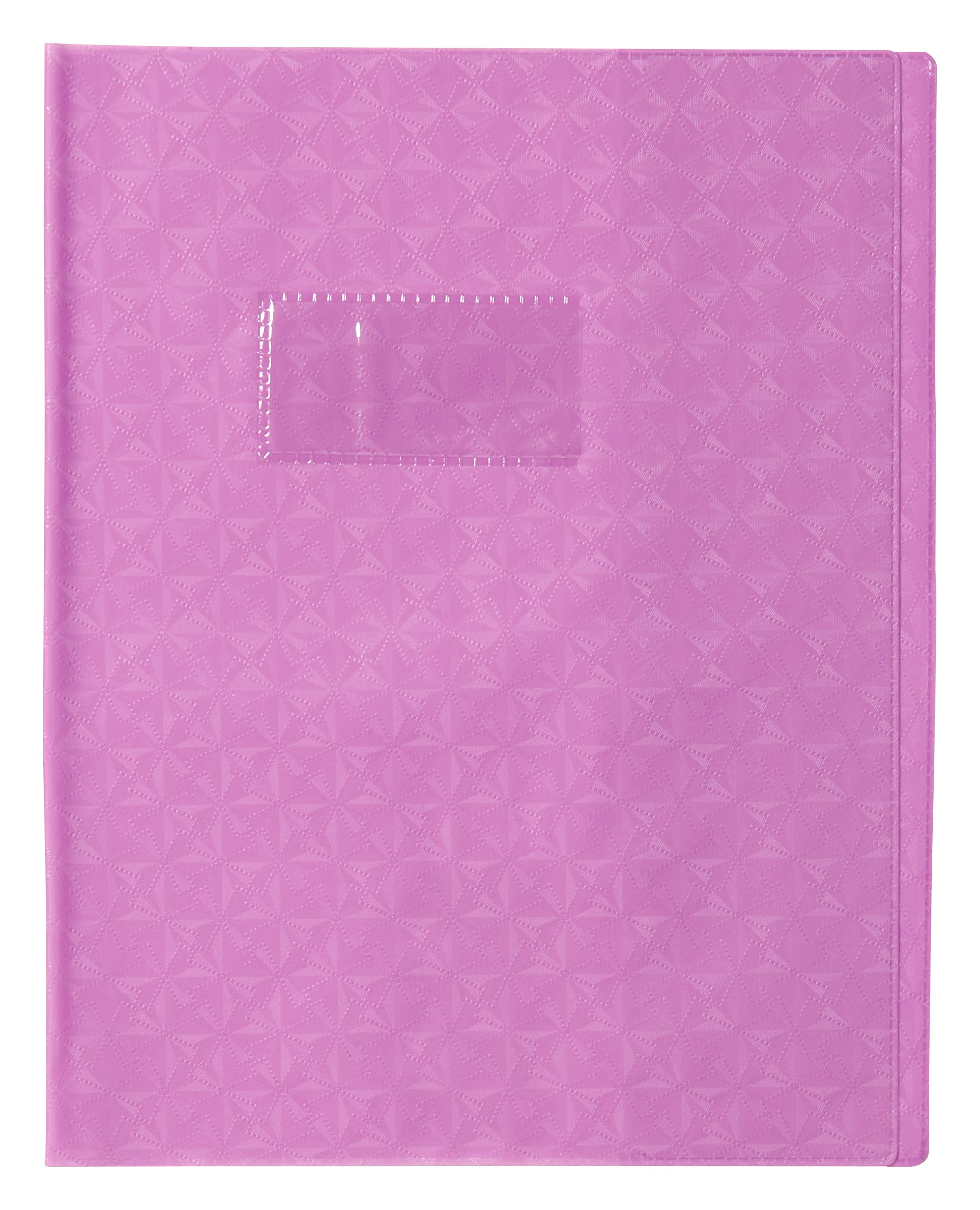 Calligrapher 72016C - A Grain Purple Diamond Notebook Cover - Dimensions: 17 x 22 cm - 18/100th with Label Holder - Opaque PVC - Manufactured in France