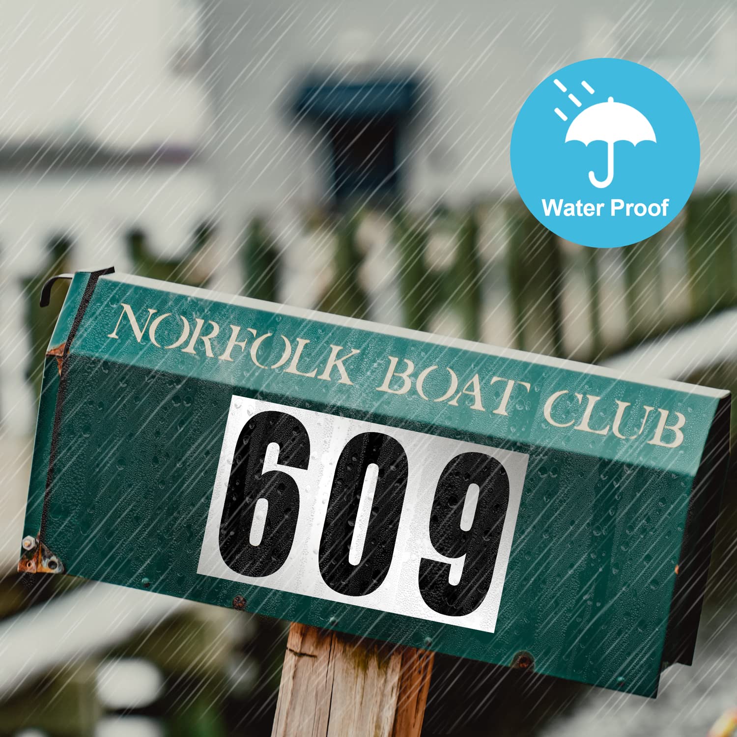 60 Numbers, Reflective Adhesive Mailbox Number Pack, 3