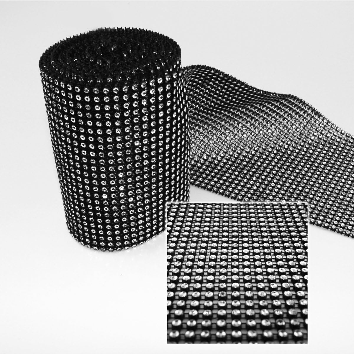 Diamond Rhinestone Ribbon Wrap Mesh Bling-bling - 24 Rows 10 Yard/30 Feet - Decoration Party Ideas 1 Spool