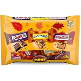 Butterfinger, CRUNCH and Baby Ruth Minis Halloween Candy Bars Bulk, 9.5 oz | Halloween candy bulk individually wrapped, mini candy bars variety pack for trick-or-treating, office sharing &amp; parties