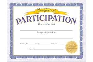 TREND ENTERPRISES Trend Certificate of Participation Classic Certificates, 8-1/2" x 11", 30 Count