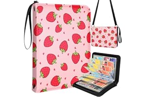 Lotadilo Card Binder 4-Pocket, 440 Pockets Card Holder Album Trading Game Cards Collection Binders for Teens Kids Boys Case Book with Sleeves Large Zipper Book Folder Collector with Shoulder Strap,Pk