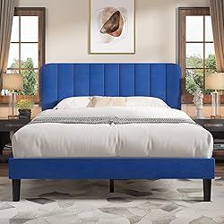 VECELO Full Size Bed Frame with Upholstered