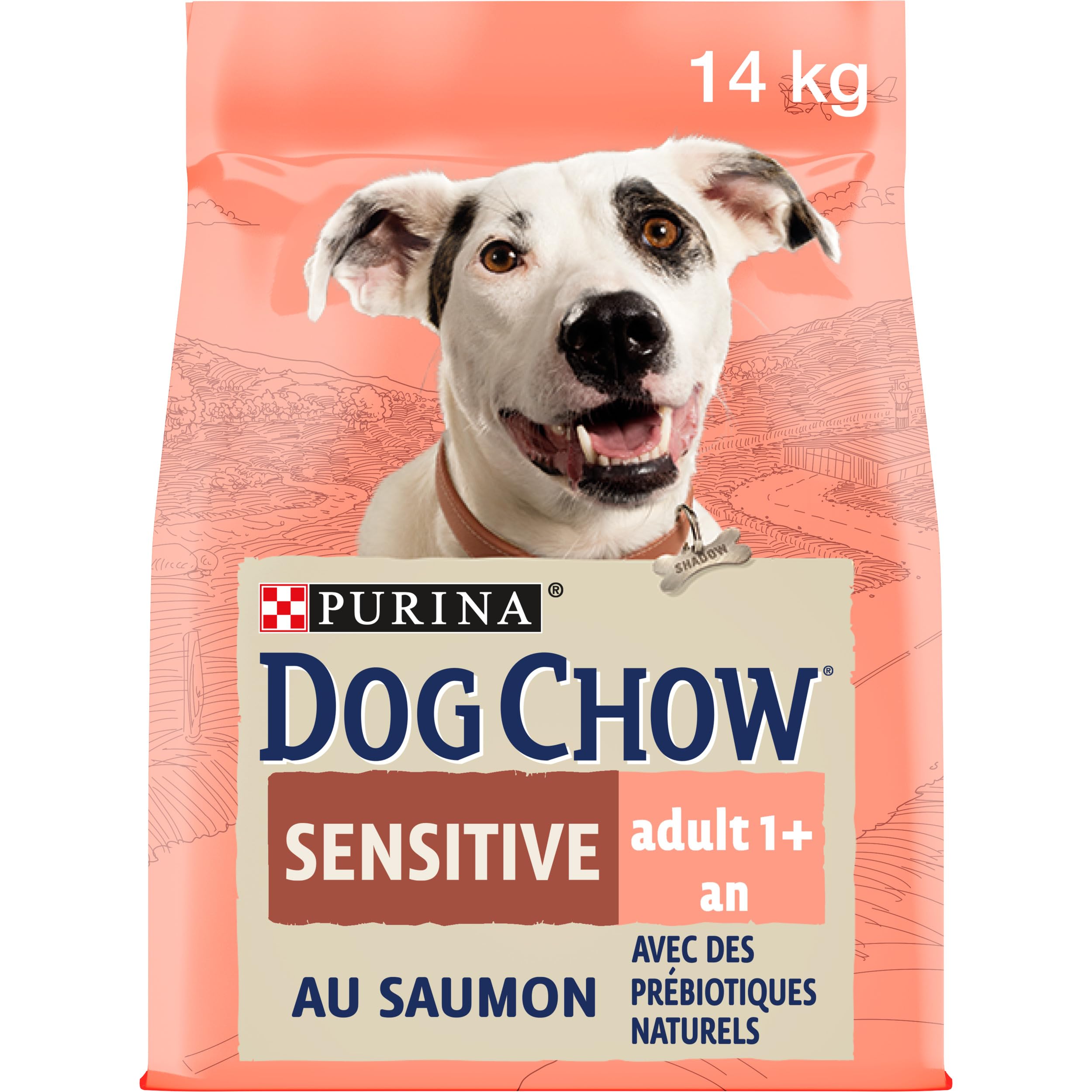 DOG CHOW Sensitive Dog Food with Salmon for Adult Dogs 14 kg