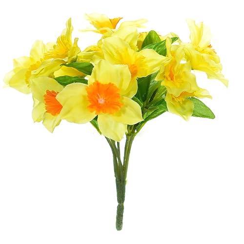 FloristryWarehouse Artificial silk Daffodils potted in a white pot 33cm