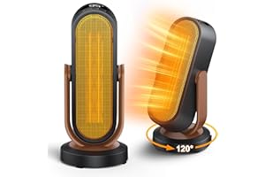 BOMIDI Space Heater, 1500W Electric Heaters for Indoor Use, PTC Ceramic Portable Heater with Remote and Thermostat, 55° Vertical & 120° Horizontal Oscillation, 2-8H Timer, Fast Safety Heater for Office Home