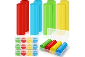 Pumtus 640 Pcs Plastic Poker Chips, 4 Colors Bingo Chips with Storage Box, 1.5 Inch Card Game Tokens, Counter Disk Counting Markers for Math Practice, Opaque Reward Coin for Teaching, Parties, Casino