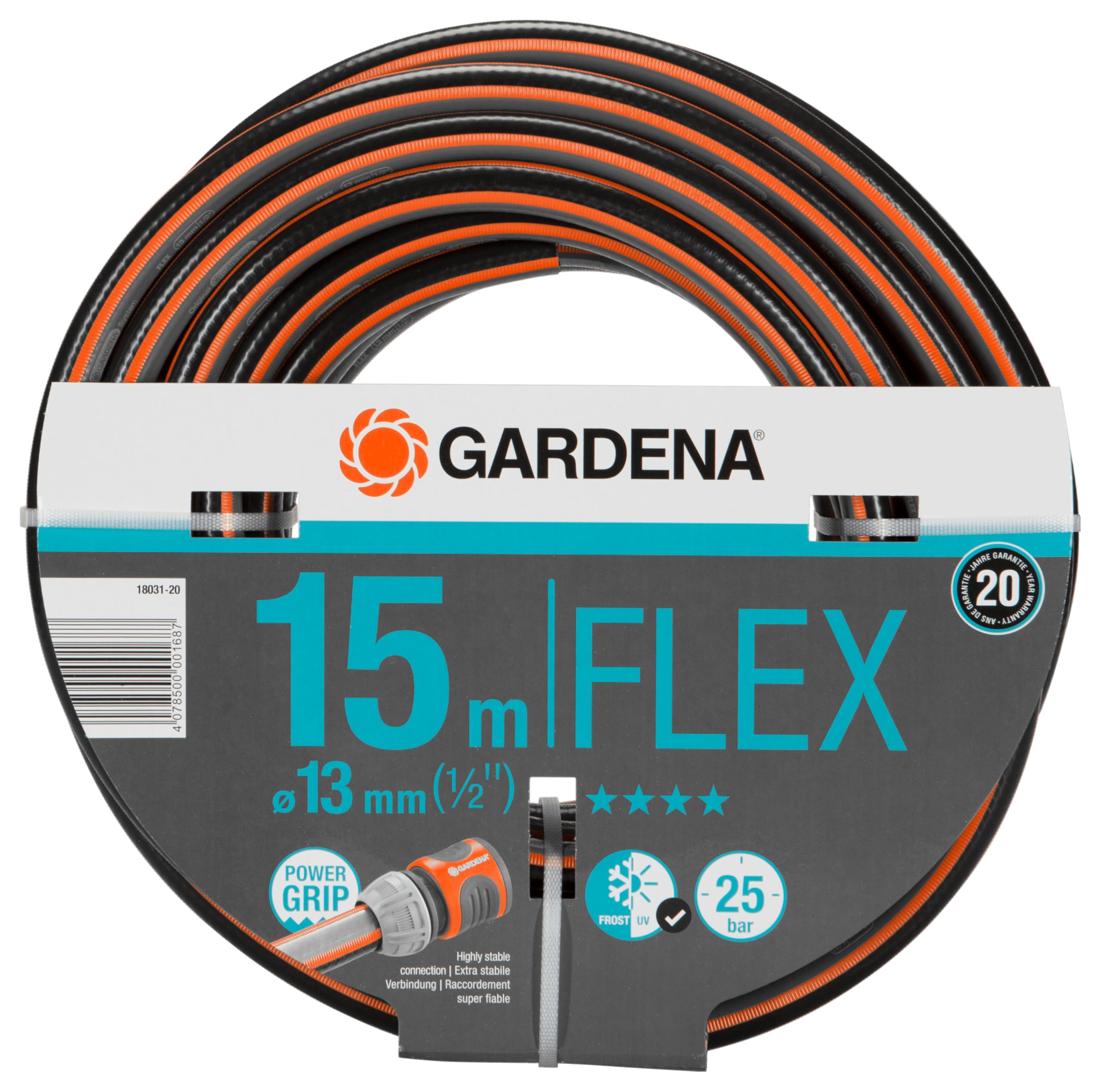 Gardena 13 mm x 15 m Comfort Flex Hose - Multi-Colour