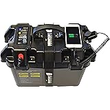 Newport Vessels Trolling Motor Smart Battery Box Power Center with USB and DC Ports, Black, Medium