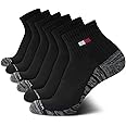Tommy Hilfiger Men's Quarter Socks - 6 Pack Performance Cushion Comfort Socks - Breathable Athletic Socks for Men (7-12)