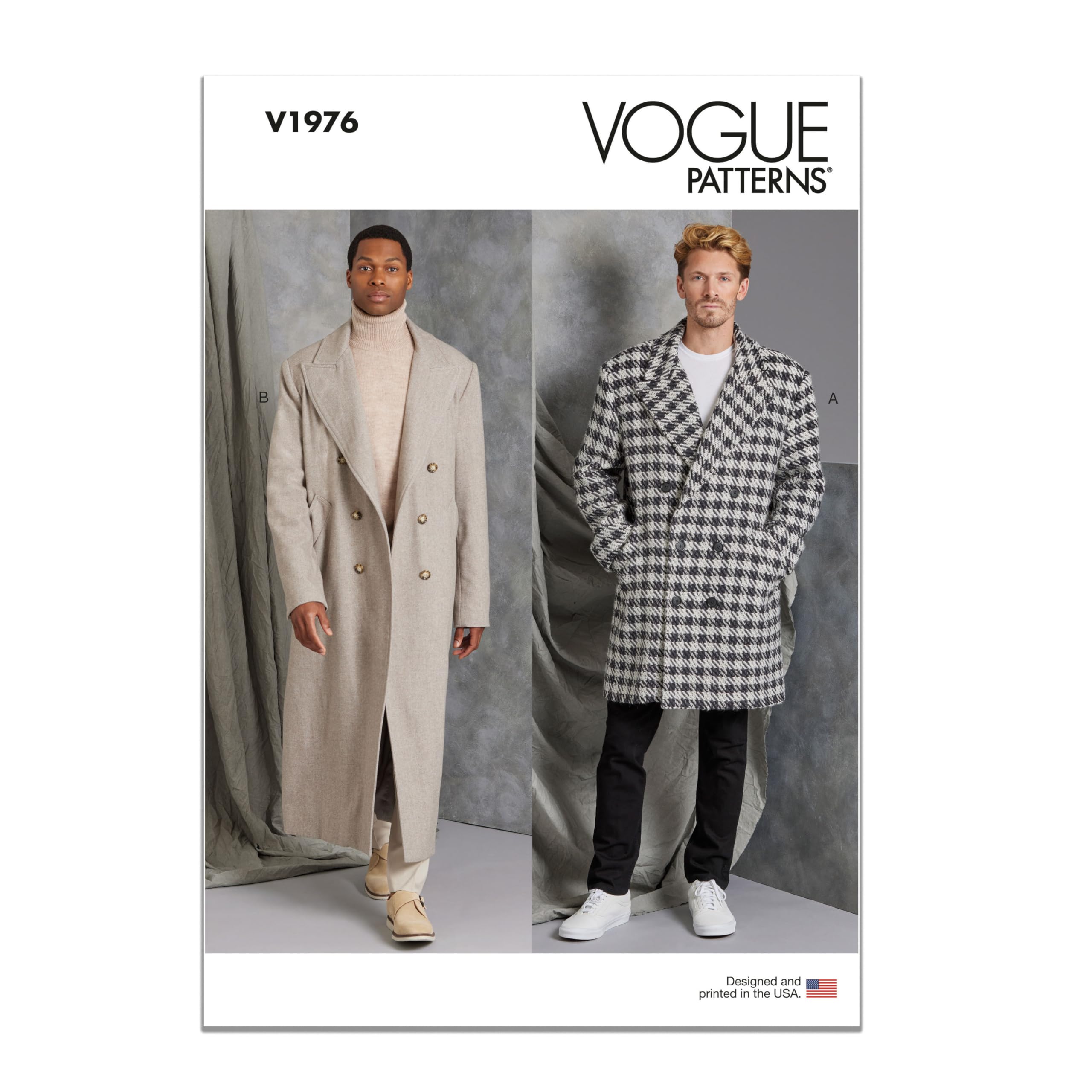 Vogue V1976AA Men's Coat in Two Lengths AA (34-36-38-40-42)