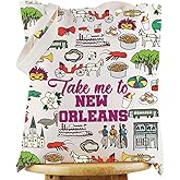 WZMPA New Orleans Travel Cosmetic Bag - Souvenir Gifts Zipper Pouch Bag New Orleans City Merchandise
