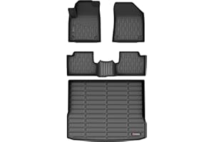 AUTOBULL Floor Mats & Cargo Liner Compatible with 2019-2023 Jeep Cherokee (Not for Grand Cherokee) Cargo Mat, Full Set All Weather Protection 1st, 2nd Row Car Liners & Trunk Mat, Black