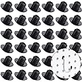 MENEONE Pegboard Hook Locks, for Stopping Hooks from Falling Off, 120PCS, Black