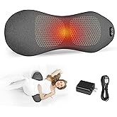 Minkurov 3 in 1 Smooth Spine Triple Fusion Back Massager with 118-inch USB Cable, Heated & Vibration &Traction Back Massager for Pain Relief Deep Tissue,Relaxation Lumbar Pillow for Office Home Use