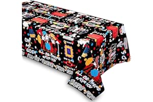 Peiking Friends Party Tablecloths, Disposable Friends Plastic Table Cover, Jumbo Size: 86.6 x 54in, Friends TV Show Party Supplies, Friends Fan Birthday Party Decorations 1pack