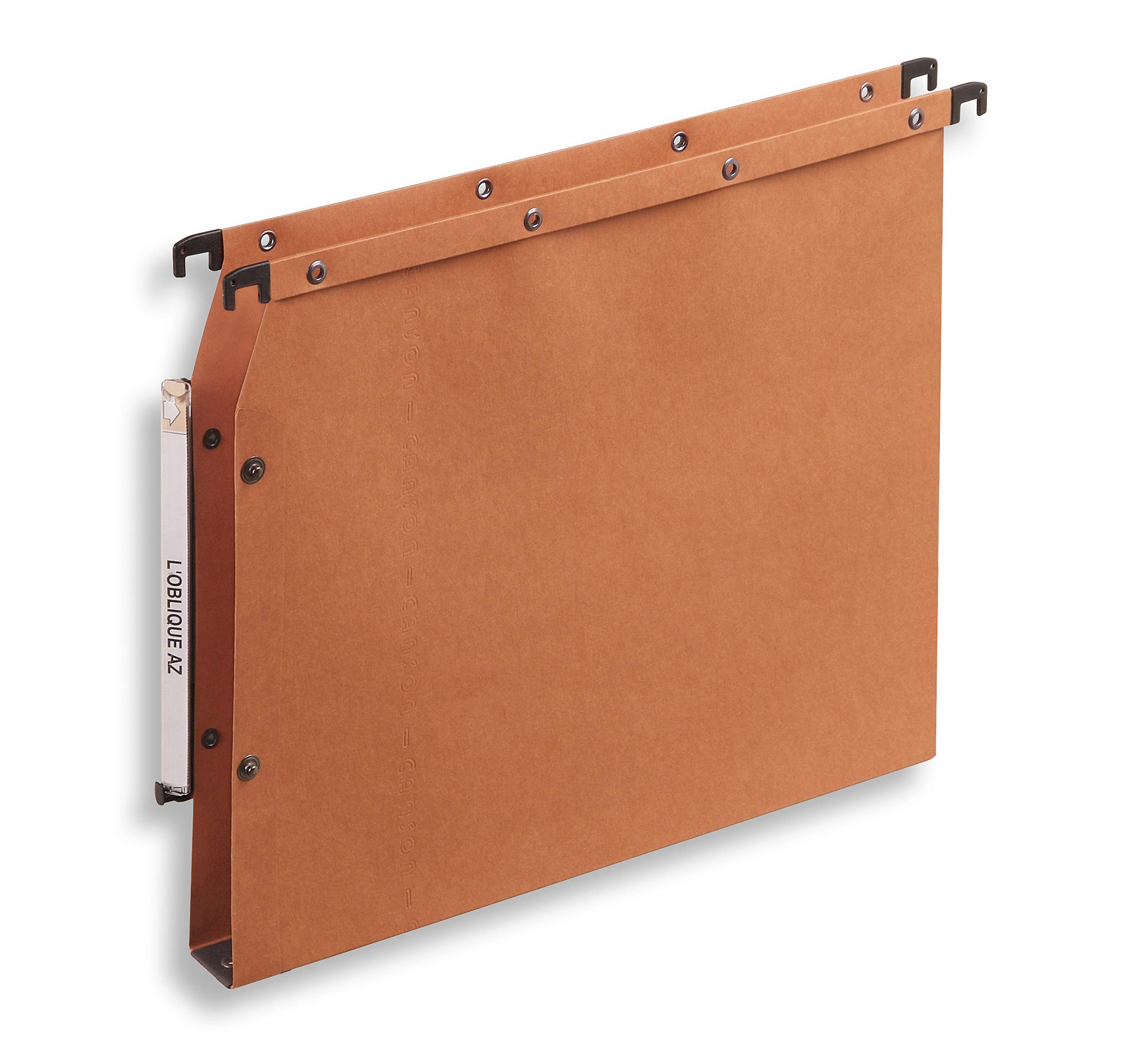 Elba AZV Ultimate A4 Manilla Lateral Suspension Files, 30mm Base, 240 gsm - Orange (Pack of 25)