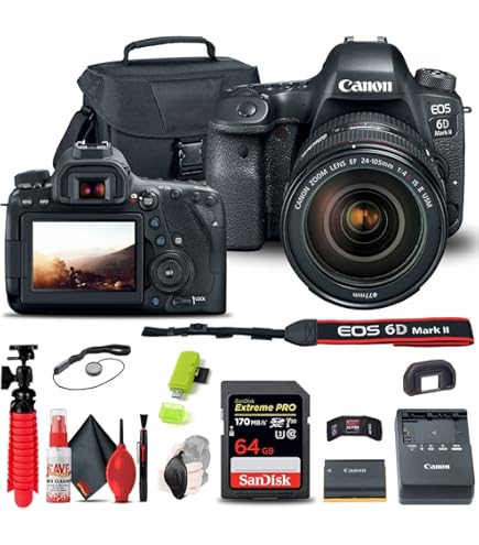 Canon EOS 6D + 24-105mm レンズセット Amazon.com : Canon EOS 6D Mark II DSLR Camera with 24-105mm f/4L