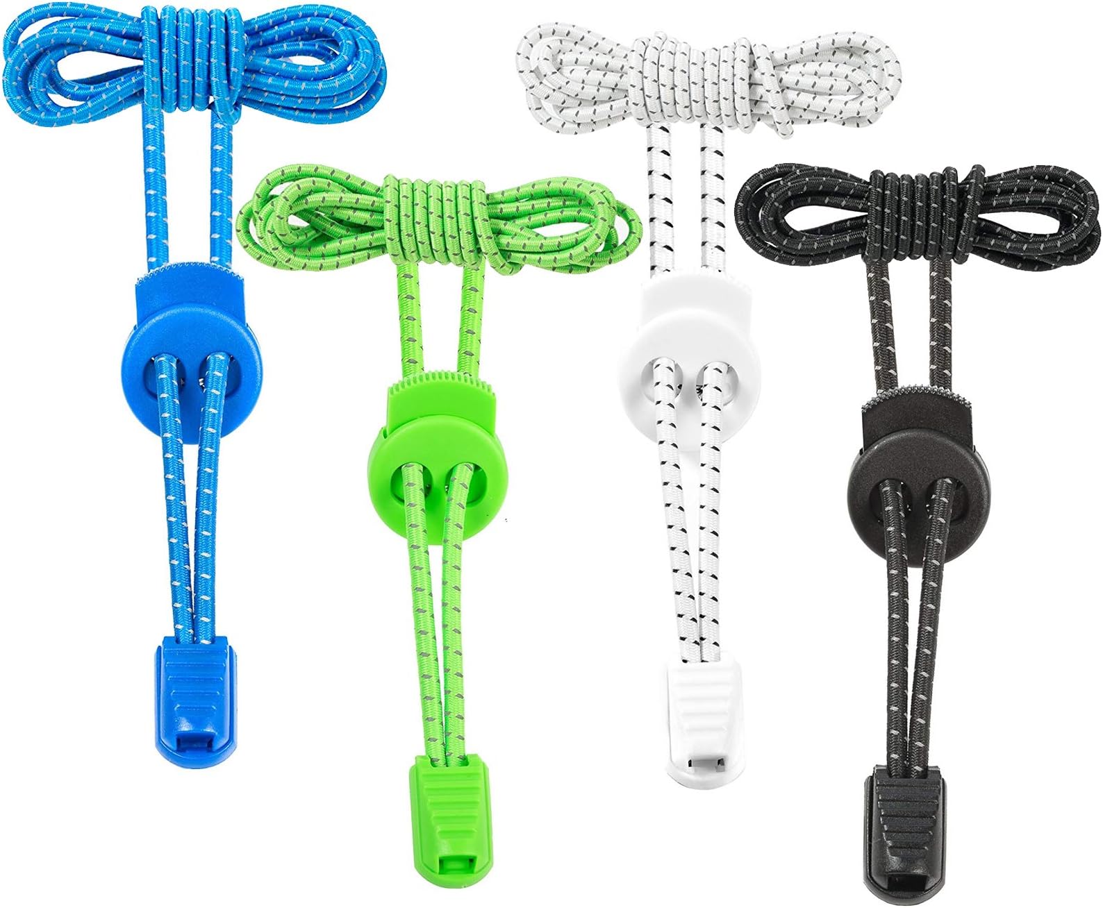 No Tie Laces-iBuger Elastic Lock Shoe laces for Kids,Women,Children,Adults,Flat ShoeLaces for Trainer,Tieless Running Shoe Laces