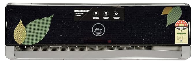 Godrej GSC18FG6BOG Split AC (1.5 Ton, 3 Star (2018) Rating, Black, Aluminium)