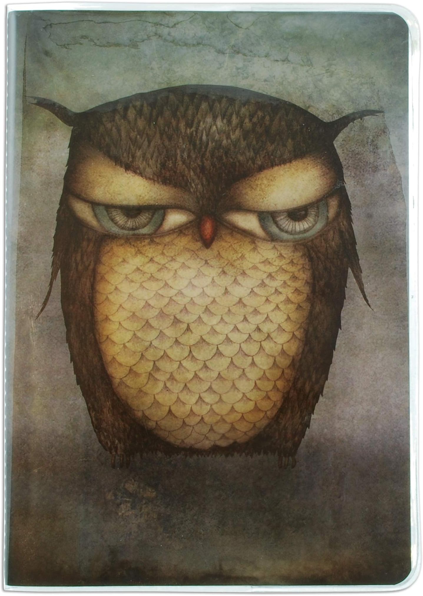 Santoro Eclectic Grumpy Owl A5 Stitched Notebook With Cover