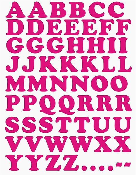 das-label Buchstaben Design NO.1 (Gross) | pink Vinyl matt