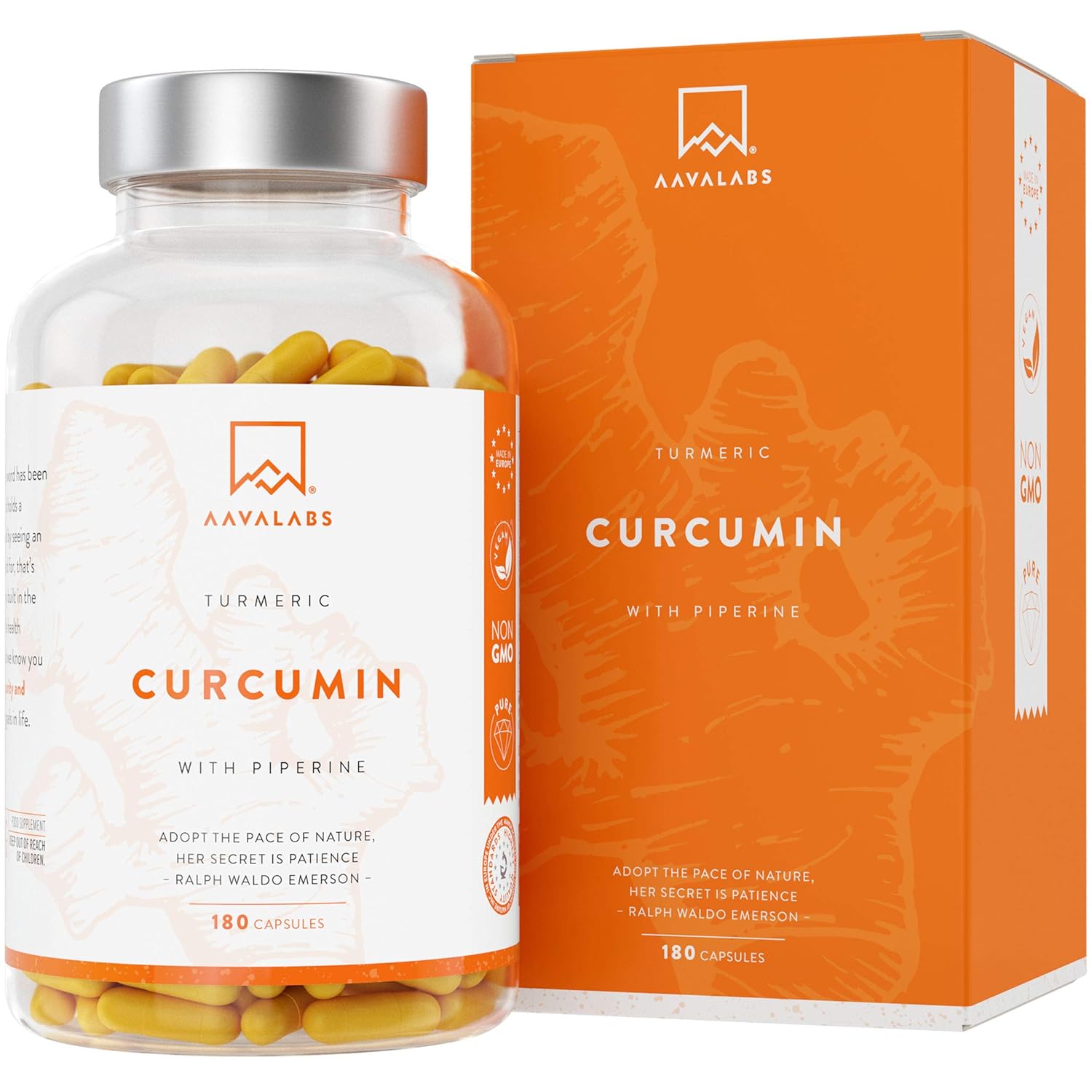 Turmeric Curcumin Capsules with Black Pepper [ 4230 Mg ] 95 Curcuma