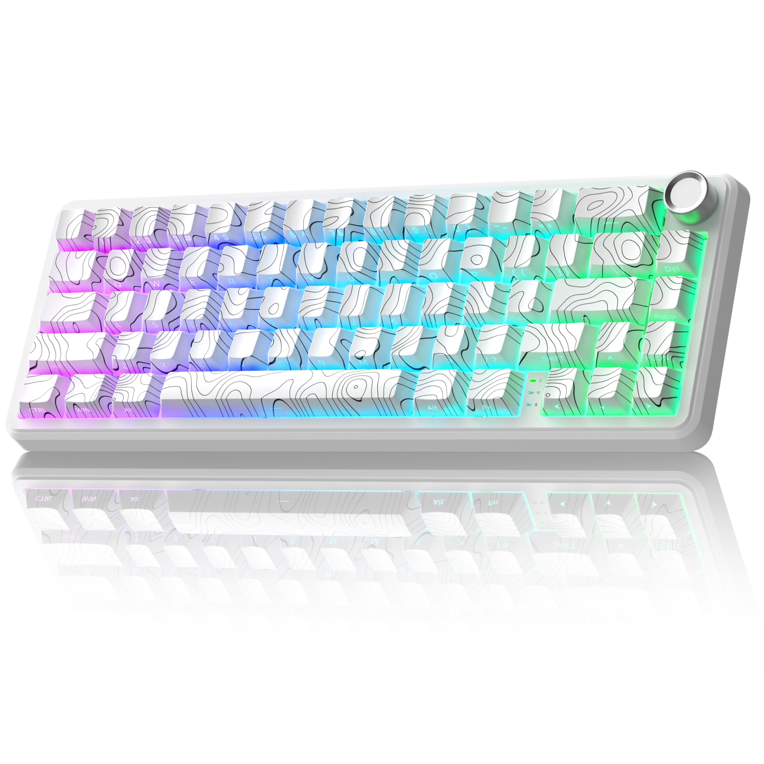 ATTACK SHARK X65PRO HE Rapid Trigger Wireless Gaming Keyboard, 0.01mm RT Accuracy 8KHz Polling Rate Wired Keyboard with Magnetic Switch, Tri-Mode, Adjustable Actuation, RGB Lighting for PC/Mac/Gamer