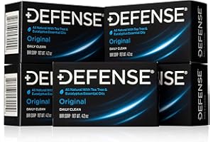 Defense Soap 5pk All Natural Tea Tree Bar Soap for Men | Made by Wrestlers with Tea Tree Oil & Eucalyptus Oil to Promote Healthy Skin