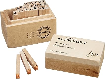 Amazon 丸和貿易 ウッドボックス スタンプ アルファベット イニシャル 英語 スタンプ はんこ 木製 ハンドメイド 大文字 S ベビー マタニティ ベビー マタニティ 通販
