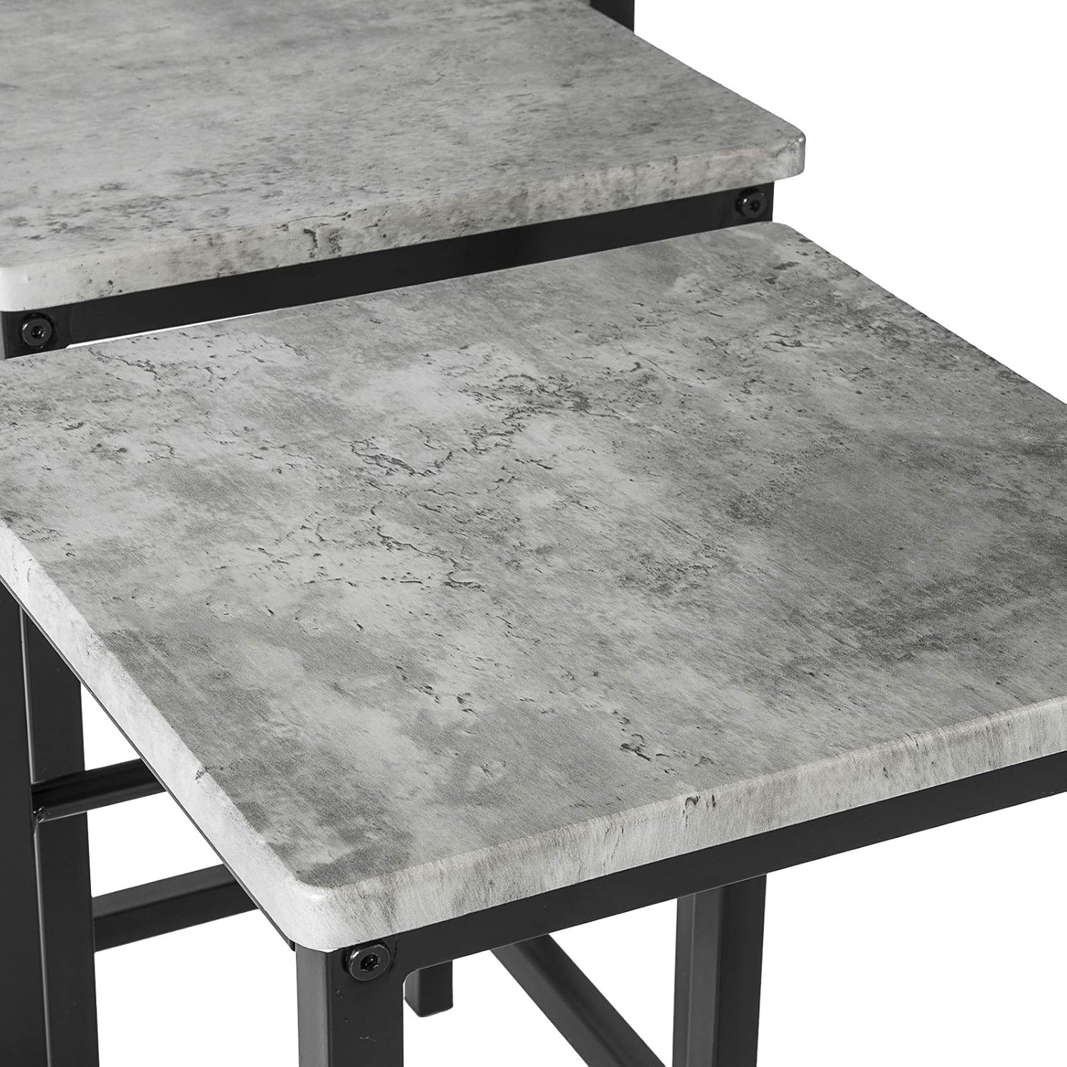 Haotian OGT11-HG, 5 Piece Dining Set, Dining Table with 4Stools, Home Kitchen Breakfast Table, Bar Table Set, Bar Table with 4 Bar Stools, Kitchen Counter with Bar Chairs - Table & Chair Sets