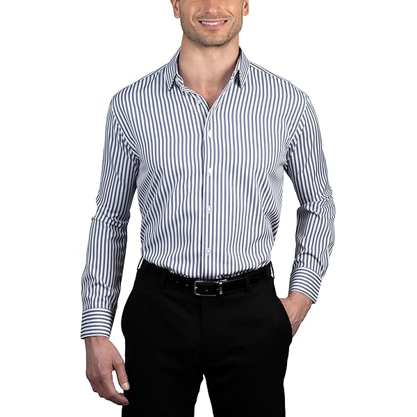Amazon.com: Nautica Slim Fit 100% Cotton Mens Dress Shirts Long Sleeve  Wrinkle Resistant Formal : Clothing, Shoes & Jewelry