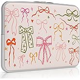 iCasso Laptop Sleeve 13 inch for MacBook Air 13-13.6 inch, Cute Laptop case for MacBook Pro 13 inch 14 inch, Slim Protective Travel Carrying Case Sleeve for 14 inch Chromebook, HP, Dell, Colorful Bow