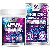 Probiotics 100 Billion CFU - 16 Premium Strains + Prebiotics - Best Probiotics for Women & Men - Supports Immune, Digestive & Gut Health, Supports Occasional Constipation, Gas & Bloating - 30 Capsules