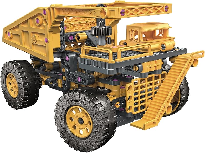 - Camion Minier 8 Ans – Coffret de Construction mécanique Enfant avec 2 modèles à Assembler, système de Direction Fonctionnel et Benne basculante, Jeu Scientifique STEM, Cadeau Jouet