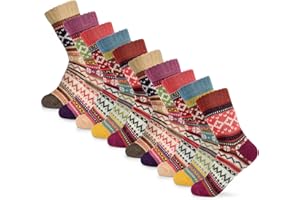 LQQBOX 10 Pairs Wool Socks for Women