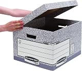 BANKERS BOX 10 Large System Storage Box with Lids Grey W38 x H28.7 x D43cm view 3