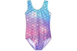 HOZIY Gymnastics Leotards for Girls Unicorn Pink Purple Sparkly Dancewear Activewear Quick Dry